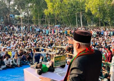 ইসলামপুরে ১১ দলীয় জোটের নির্বাচনী জনসভা ও গণমিছিলে মানুষের ঢল
